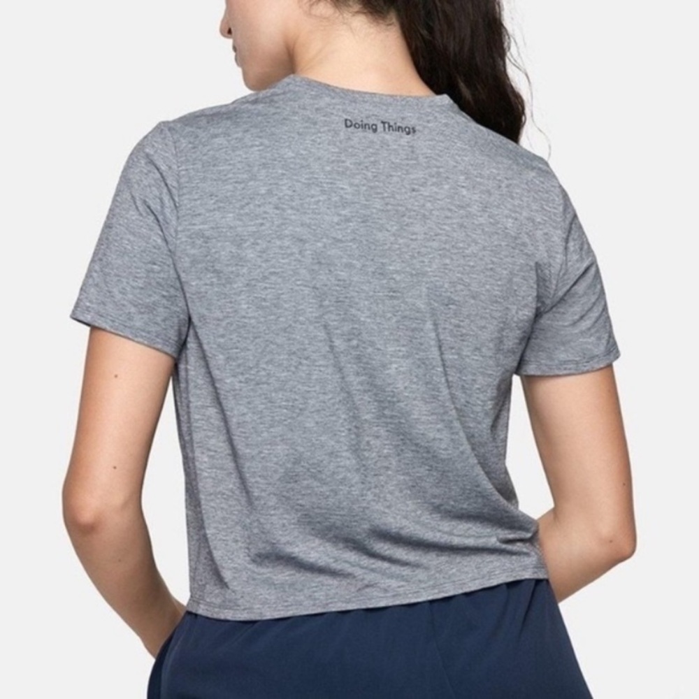 OUTDOOR VOICES Sweatee Doing Things Cropped T-Shirt XS